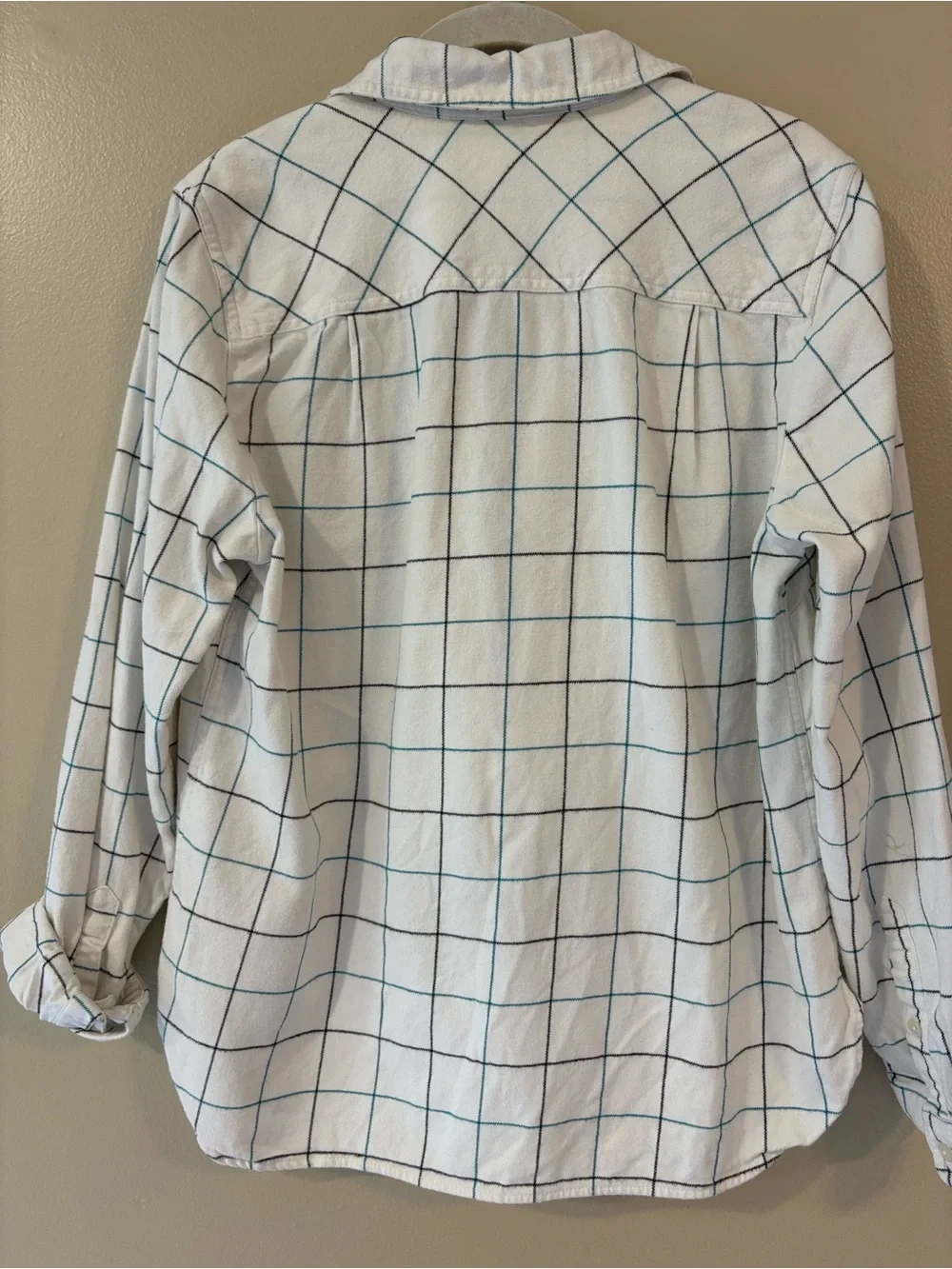J.Crew Women’s Small Heavy Flannel Windowpane Plaid Pullover Shirt